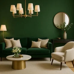 Dutch Wallcoverings Vliesbehang Linen & Textures uni - greengold - 10,05m x 53cm