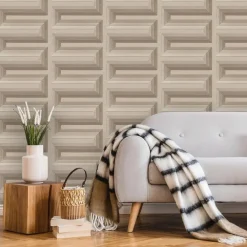 Dutch Wallcoverings Vliesbehang Renaissance Grecian key - taupe - 10,05m x 53cm