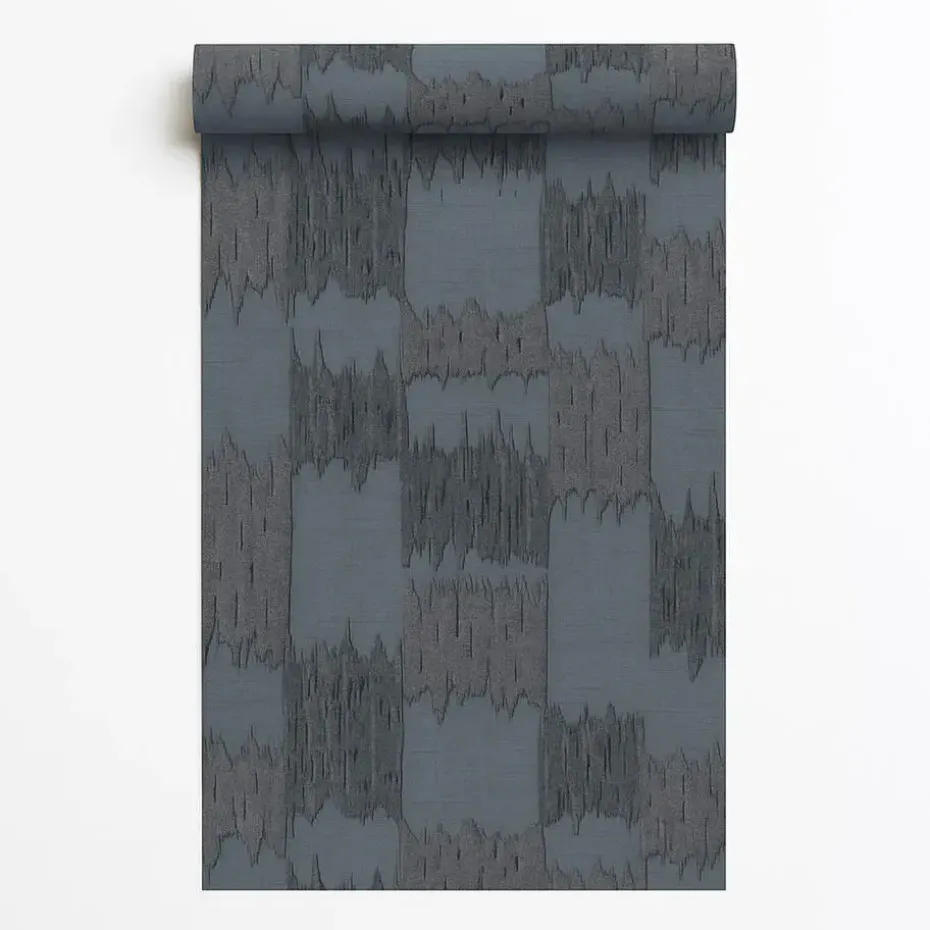 Dutch Wallcoverings Vliesbehang Renaissance textured loom - blauw - 10m x 53cm