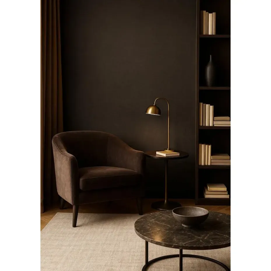 Dutch Wallcoverings Vliesbehang Linen & Textures uni - darkchoco - 10,05m x 53cm