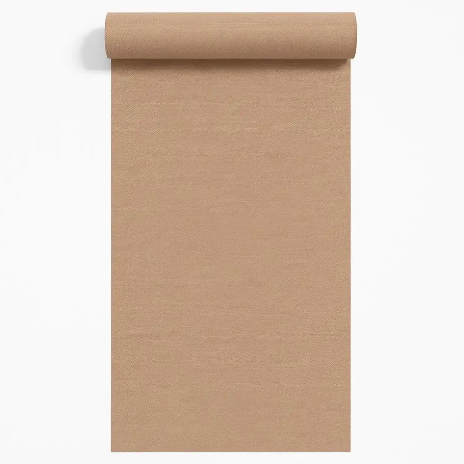 Dutch Wallcoverings Vliesbehang Linen & Textures uni - terracotta - 10m x 53cm