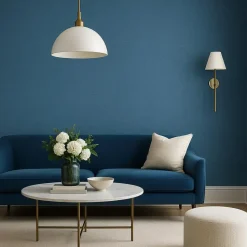 Dutch Wallcoverings Vliesbehang Linen & Textures uni - blauw - 10,05m x 53cm