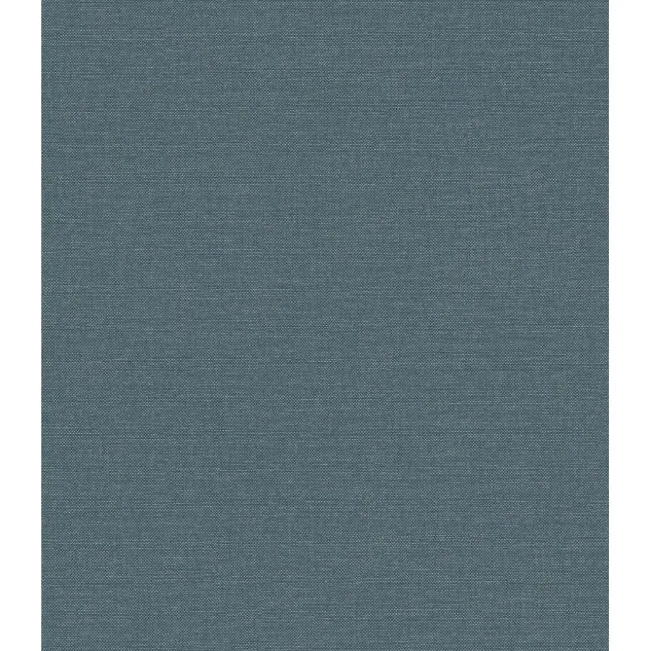 Dutch Wallcoverings Vliesbehang Linen & Textures uni - blauw - 10,05m x 53cm