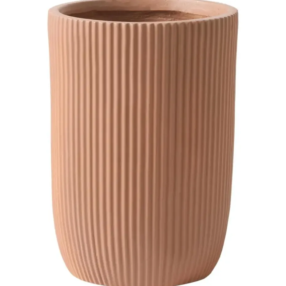 EANTIO - Bloempot - 25 x 25 x 38 cm - Bruin - Kleivezels