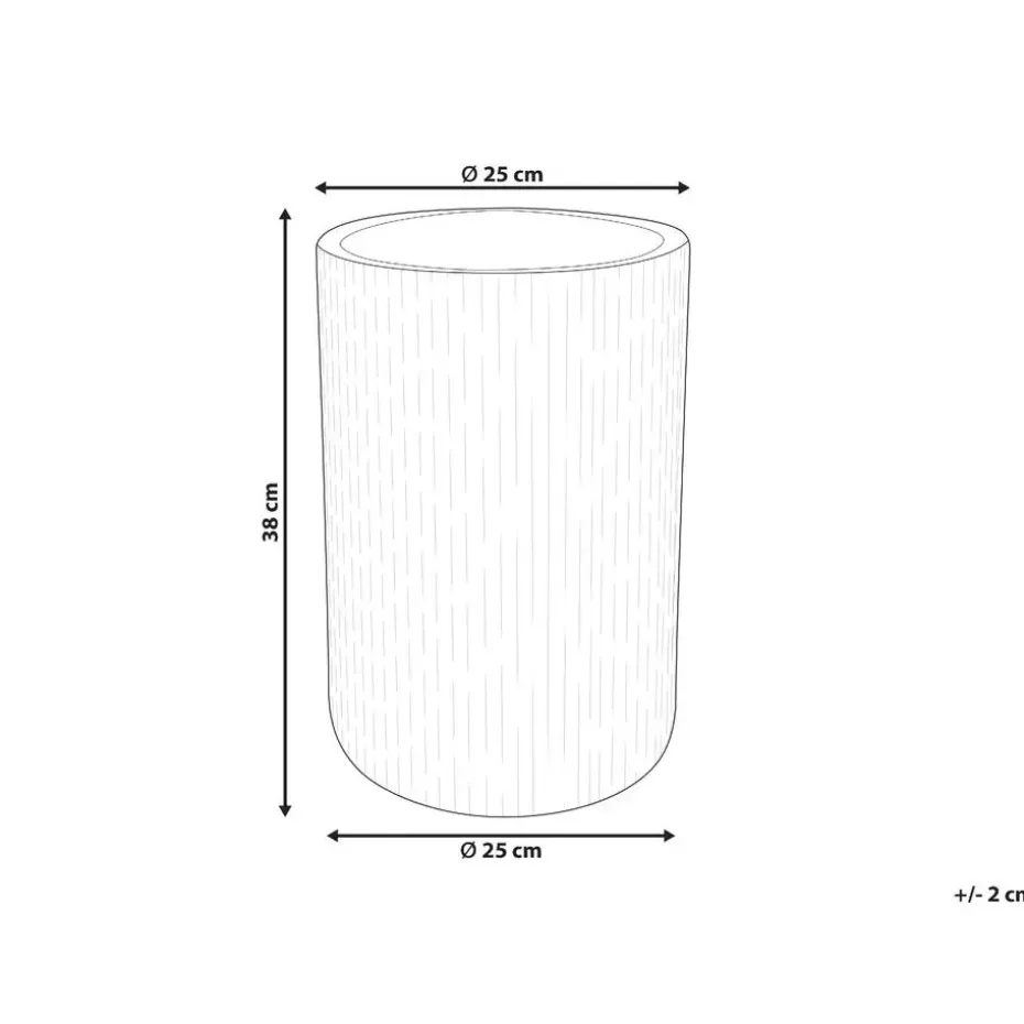 EANTIO - Bloempot - 25 x 25 x 38 cm - Bruin - Kleivezels