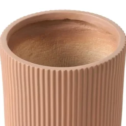 EANTIO - Bloempot - 25 x 25 x 38 cm - Bruin - Kleivezels