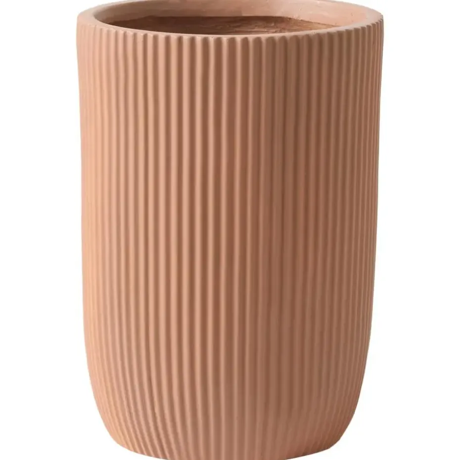 EANTIO - Bloempot - 37 x 37 x 56 cm - Bruin - Kleivezels