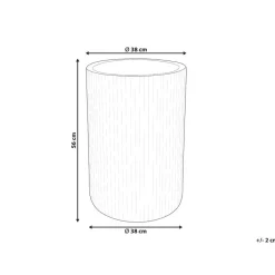 EANTIO - Bloempot - 37 x 37 x 56 cm - Bruin - Kleivezels