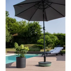 EDA Parasolvoet Rattan - rond - groen - D45 cm - 20 liter