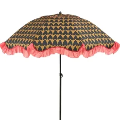 Edelman Mitchell parasol hart zwart - Ø220 x 238 cm