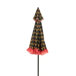 Edelman Mitchell parasol hart zwart - Ø220 x 238 cm