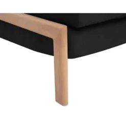 EDLAND - Slaapbank - Zwart - Polyester