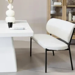 Eetkamerbank Beige Stof - Diepte 63cm - Zitbreedte 160cm - Maddie