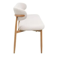 Eetkamerbank Beige/Naturel - Zithoogte 47cm - 160x55x77cm - Alexia