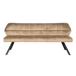 Eetkamerbank Champagne Velvet - Metalen Onderstel