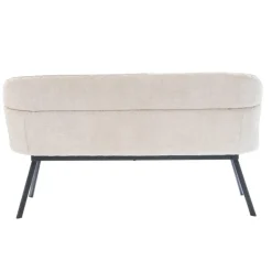 Eetkamerbank Rechthoek - Beige Stof - 160x60x88cm - Avery