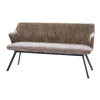 Eetkamerbank Rechthoek - Taupe Stof - 160x60x88cm - Taylor