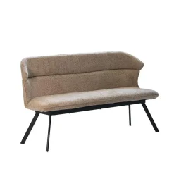 Eetkamerbank Taupe Stof - 160x60x88cm - Zithoogte 48cm - Avery