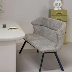 Eetkamerbank Taupe Stof - 160x60x88cm - Zithoogte 48cm - Avery