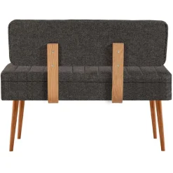 Eetkamerbank Vina - 110x40x82cm - den/antraciet