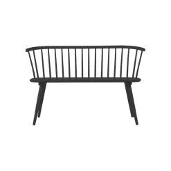 Eetkamerbank Zwart Rubberhout - 120x49x77cm - Bobby