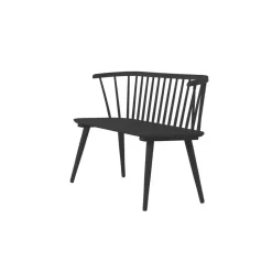 Eetkamerbank Zwart Rubberhout - 120x49x77cm - Bobby