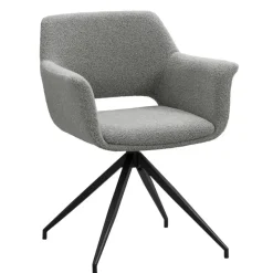 Eetkamerstoel Belle - stof - grijs