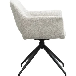 Eetkamerstoel Belle - stof - crème