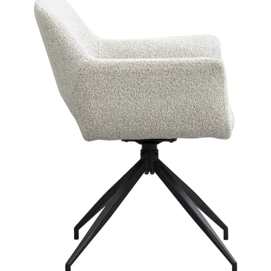 Eetkamerstoel Belle - stof - crème