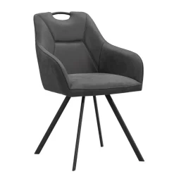 Eetkamerstoel Jesse met armleuning - antraciet