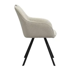 Eetkamerstoel Jesse met armleuning - bouclé - zand