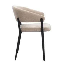 Eetkamerstoel Liv - stof - caramel