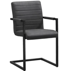 Eetkamerstoel Lizzy - met armleuningen - antraciet