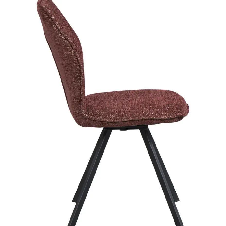 Eetkamerstoel Raffy - stof - wijnrood