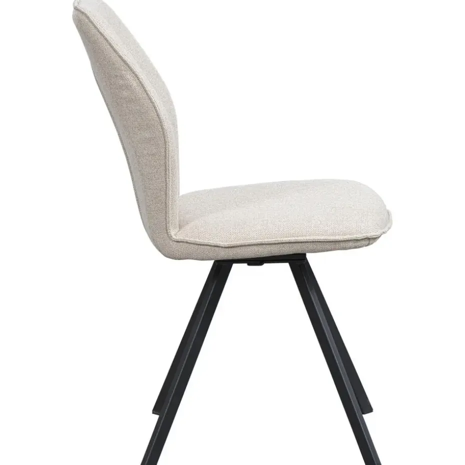 Eetkamerstoel Raffy - stof - beige