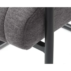 Eetkamerstoel Stof Donkergrijs - Incl. Armleuning - Trout - Set van 2