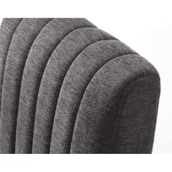 Eetkamerstoel Stof Donkergrijs - Incl. Armleuning - Trout - Set van 2