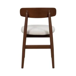 Eetkamerstoel Walnoot Hout - 45x51x76cm - Zithoogte 47cm - Liza - Set van 2