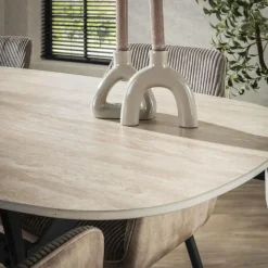 Eetkamertafel Keramiek - 180x90x76cm - Deens Ovaal - Ceramic