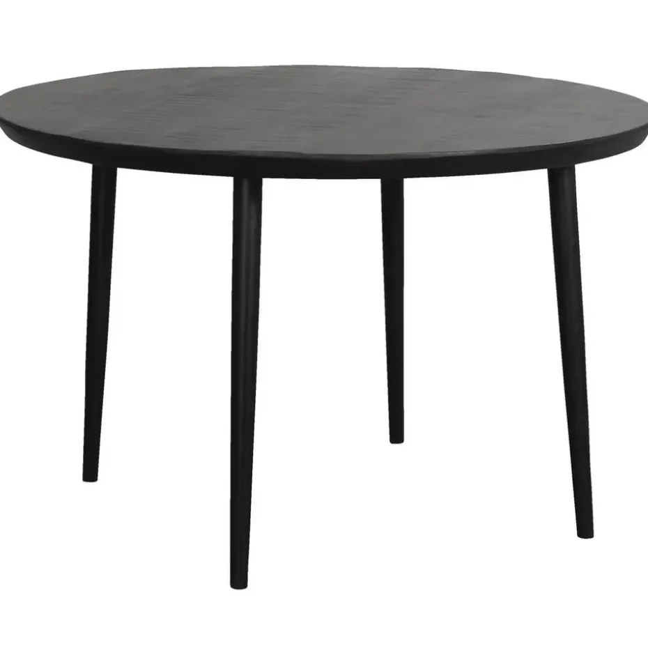 Eetkamertafel Lexy rond - mangohout/zwart - 76xØ120 cm