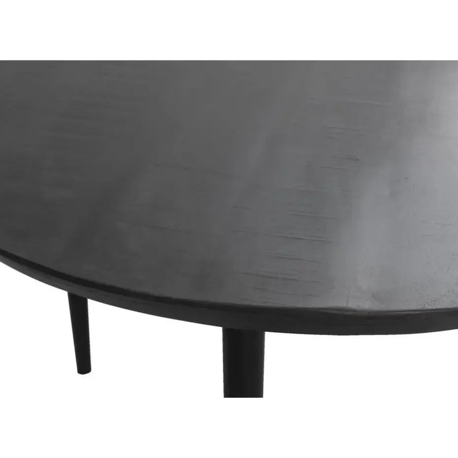 Eetkamertafel Lexy rond - mangohout/zwart - 76xØ120 cm