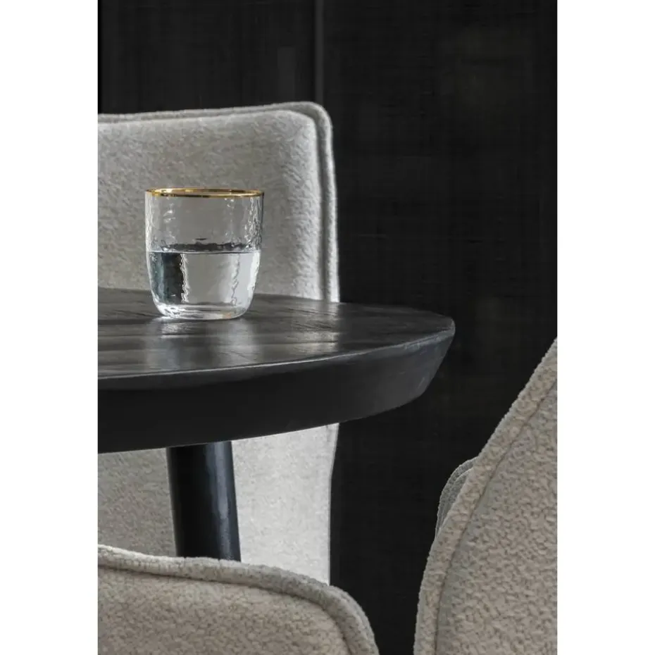 Eetkamertafel Lexy rond - mangohout/zwart - 76xØ120 cm