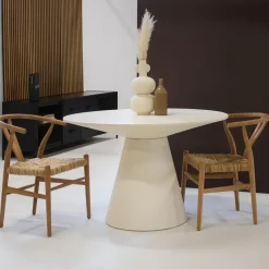 Eetkamertafel Rond Beige - 150cm - Kolompoot