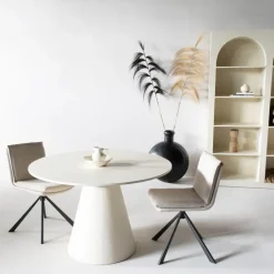 Eetkamertafel Rond Beige - 150cm - Kolompoot