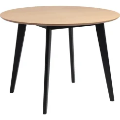 Eetkamertafel Roxy - eiken/zwart - 76xØ105 cm