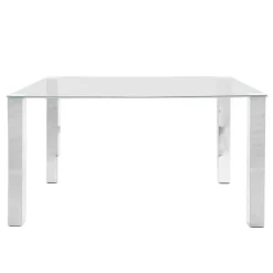 Eetkamertafel Vandel - transparant - 90x140x75 cm