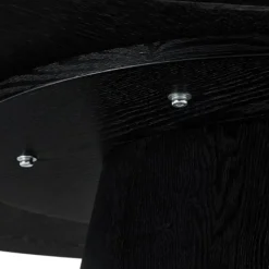 EetkamertafelRond ø120cm - Zwart Eikenhout