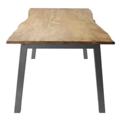 Eettafel Acaciahout - 180cm - Stalen Onderstel - Rechthoek