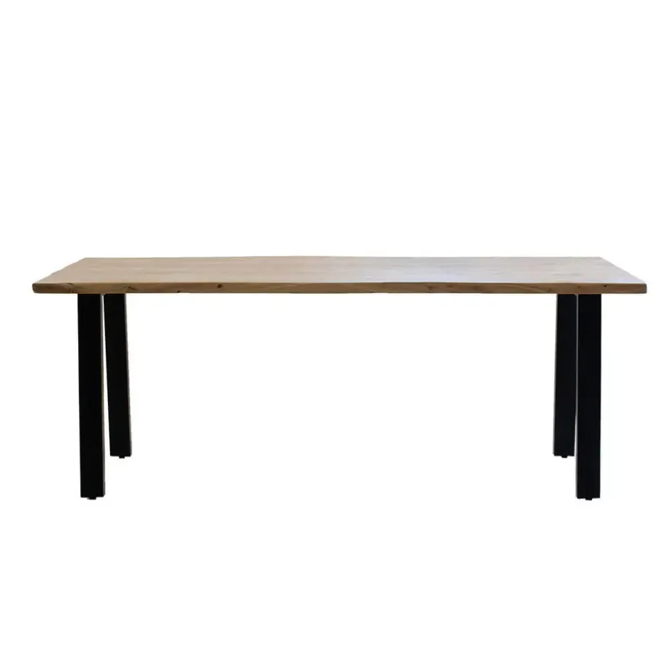 Eettafel Acaciahout - Naturel - 160x90x77cm - Lars