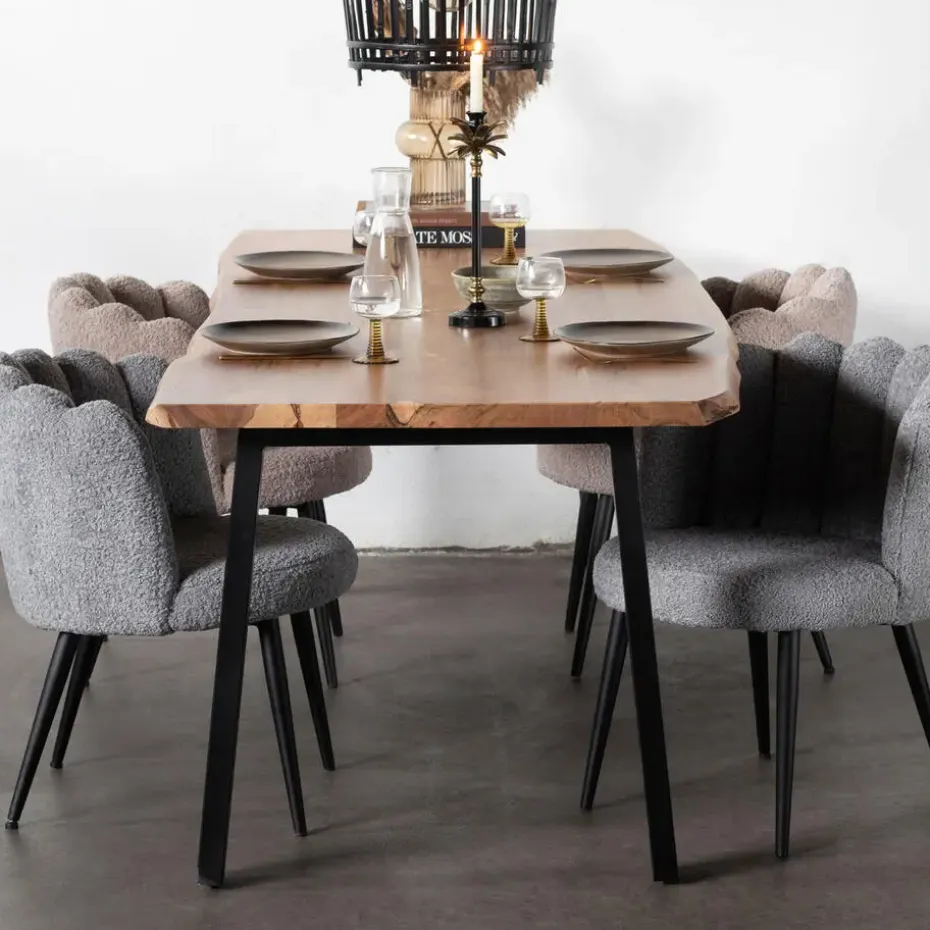 Eettafel Acaciahout - Naturel - 160x90x77cm - Lars